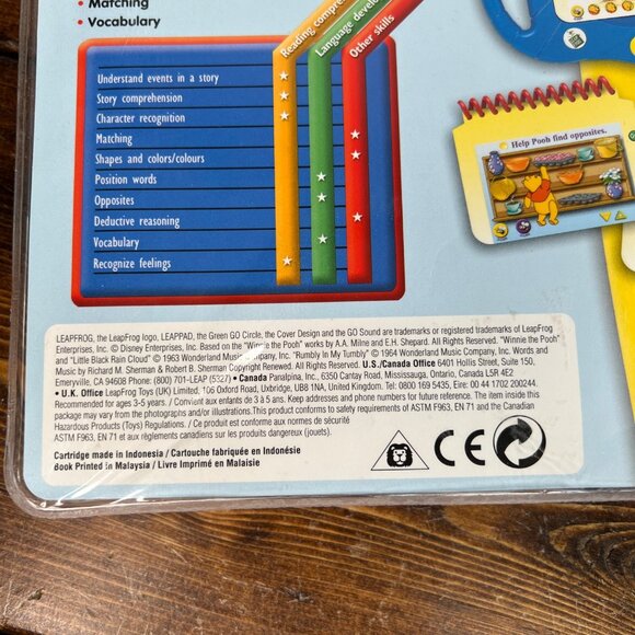 Disney Poohs Honey Tree My First LeapPad Interactive Book & Cartridge Preschool - Picture 6 of 8